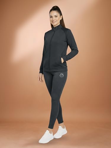 Image of Women 3 Piece Gym Workout Set | Sports Bra, Zip-Up Jacket & High Waist Leggings | Stretchable Yoga Activewear Co-Ord Set for Women | Fitness Gym Tracksuit