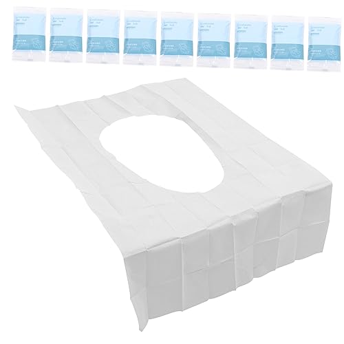 OKUMEYR Foldable Toilet Seat Cover 10 Pack Disposable Toilet Seat Covers Disposables for Adults