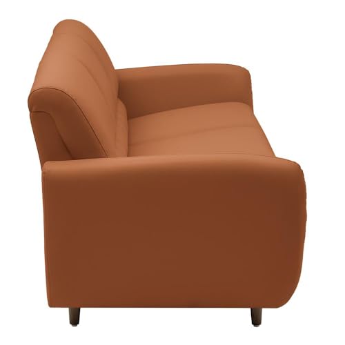 Image of Wakefit Sofa Set | 5 Year Warranty | Sofa 3 Seater, 3 Seater Sofa for Living Room, Wooden Sofa Set, Couch Sofa for Living Room - Solomon(Robin : Tan)