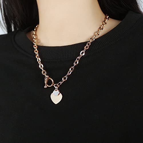 Image of Yellow Chimes Necklace for Women and Girls Love Pendant for Women | Valentines Special Love Heart Chain Pendant | Birthday Gift for Women Anniversary Gift for Wife Valentine Gift for Girls