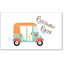 CafePress Rickshaw Racer Sticker Rectangle Bumper Sticker Car Decal