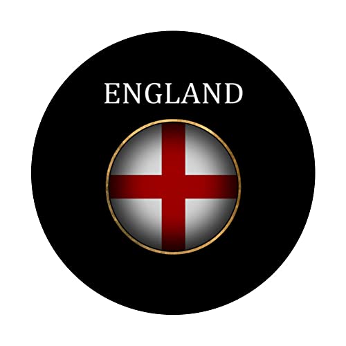 Medieval England Heraldry St George Cross PopSockets Swappable PopGrip, Black - Image 3
