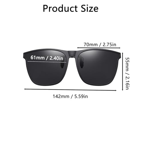 Oversized Square Sunglasses with Dark Gray Polarized Lenses, Matte Black Frame2