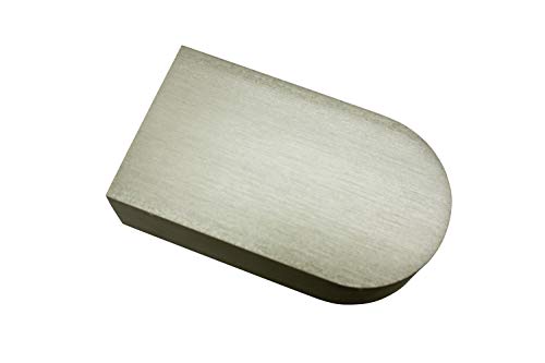 Gardinia Round, 2 x end Piece, Brushed Steel, for Aluminium Profile with Inner Rail Luxor Rectangular, Nicht Zutreffend