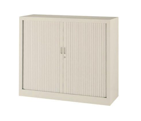 VINCO Armoire Basse à Rideaux monoblocs Généric 100 x 120 cm Beige