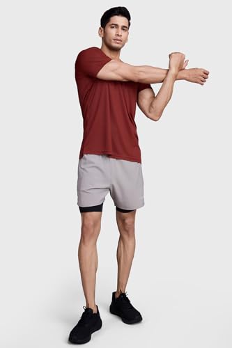 Image of FUAARK Men Moisture Wicking Solid Round Neck Tshirt