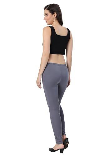 Image of TRASA Ultra Soft Cotton Churidar Solid Regular and Plus 35 Colours Leggings for Womens and Girls- Sizes :- M, L, XL, 2XL, 3XL, 4XL, 5XL, 6XL