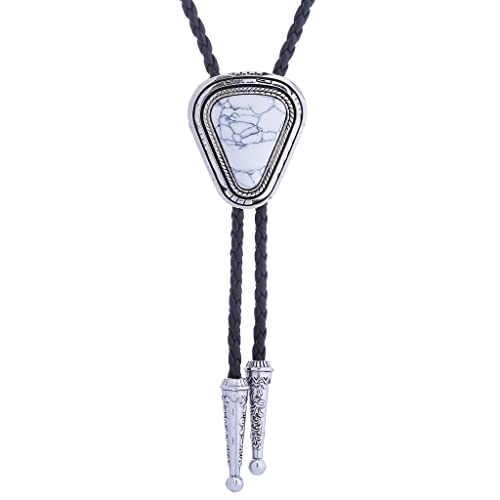 Image of Btilasif Bolo Tie- Tiger Eye Stone Bolo Tie Leather Necktie Western Jewelry Accessories for Women Men