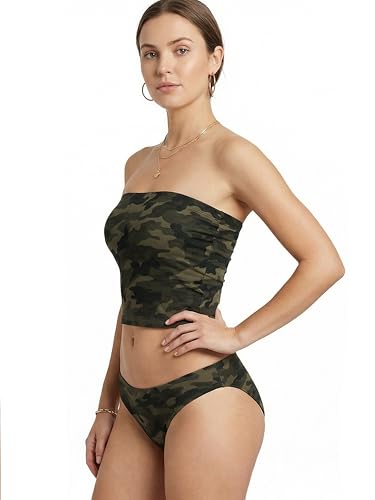 Image of MixMatchy Women's 3 Pack Tube Top Built-in Bra Strapless Ruched Bandeau