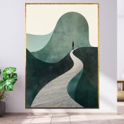 LMYCHENG Lienzo impreso con diseño abstracto de camino, pintura de paisaje surrealista, arte mural moderno en lienzo, para la decoración del hogar en la sala de estar (40x60cm/sin marco).