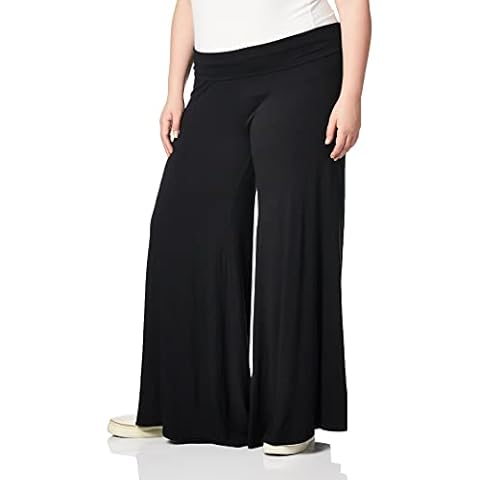 Star Vixen Women's Plus-Size Wide-Leg Palazzo Pant, Black, 3X Cover