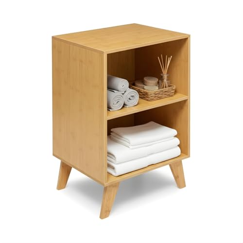 THINIA HOME Mueble Modular de Bambú con 2 Niveles 70x45x35cm 7house