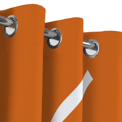 Rideau illustration de chauve-souris orange style graphique - 5
