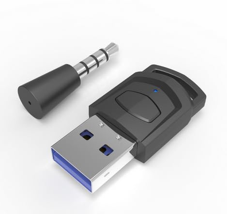 GOZAR Transmisor de audio Bluetooth para PC, adaptador Bluetooth inalámbrico para auriculares compatible con PS5/PS4/PC