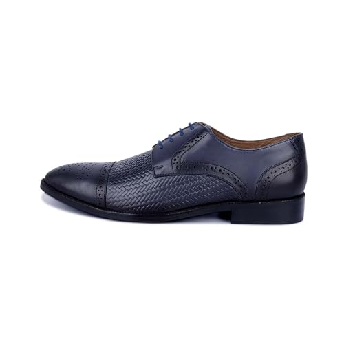 Image of LOUIS STITCH Formal Shoes for Men | Genuine Leather, Stylish Lace-Up for Business, Office, Party & Wedding (LSEUWEOX )