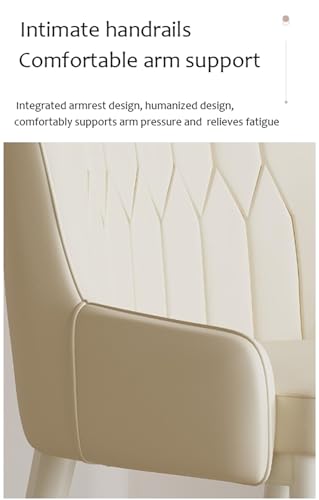 Chaise de salle à manger en simili cuir lot de 2 avec pieds en métal - 6