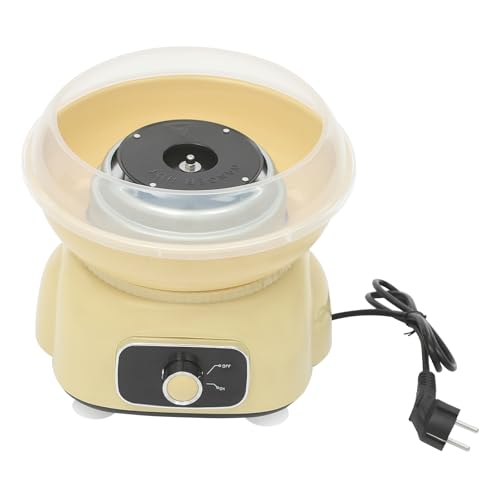 WEIGR Zuckerwattemaschine 500W für Zuhause - Zuckerwattenmaschine Retro Cotton Candy Maschine mit Zubehör, Spritzschutz, Zuckerwatte für Kindergeburtstage und Familienfeiern, einfache Reinigung (Gelb) – Bild 6