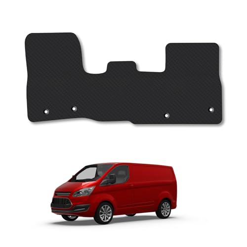 Ford Transit Custom (2013-2023) Heavy Duty Rubber Car Mats Van Accessories [MANUAL] [GEN1] Tailored Fit Front Set Compatible Accessory Waterproof Durable Non-Slip 5mm Thick Full Coverage Protection