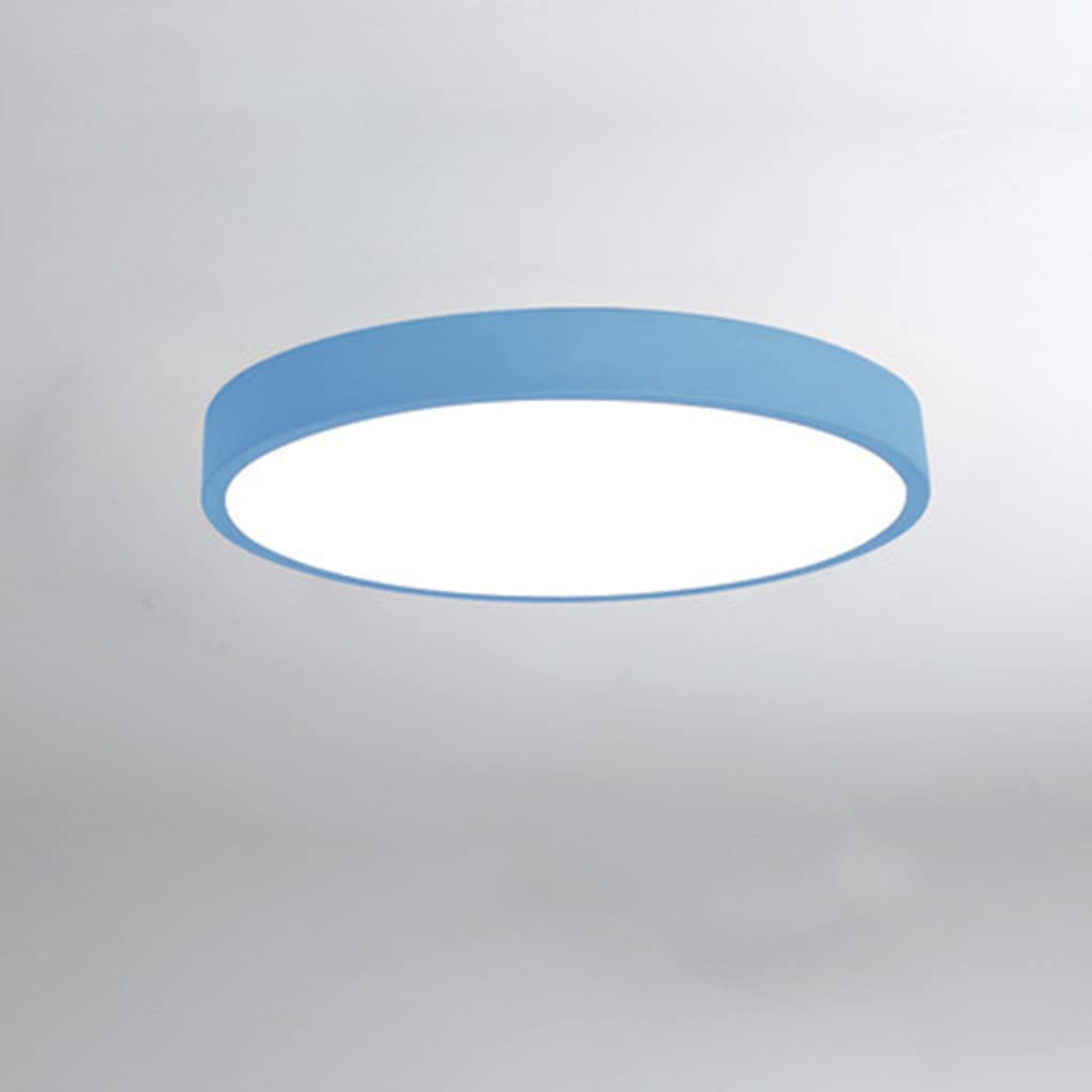 LYMSXAZOU LED Ceiling Light 18W Modern Acrylic Fixture for Kitchen Bedroom Bathroom Hallway Balcony - 6000K White Ø30cm Blue Stylish Indoor Lighting