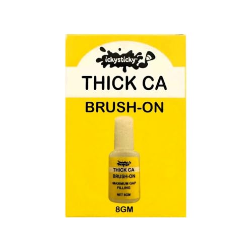 Ickysticky Thick CA Brush-On Glue 8 g Premium superglue Wood, Craft, Metal, Plastic, Model Kits, DIY, Home, Office