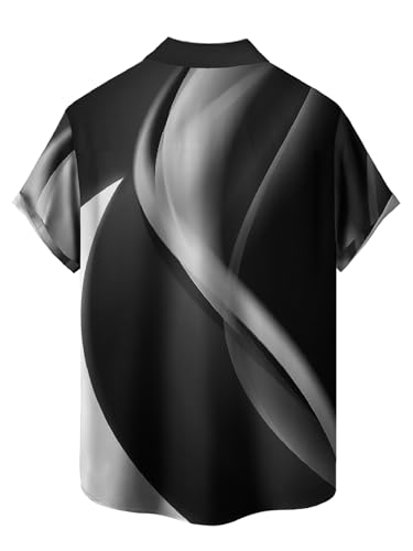 Hawaiian Shirt for Men Tropical Loose Fit Shirt Short Sleeve Casual Button Down Holiday Beach Shirts with Pocket2