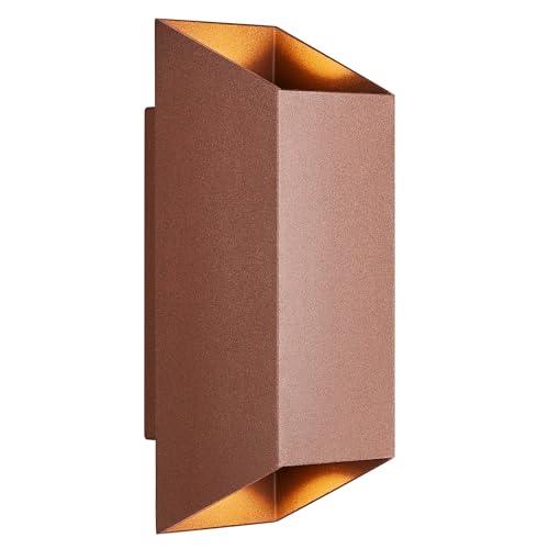 Nordlux Applique murale extérieur carré, Nico 22 en aluminium rouille, IP54