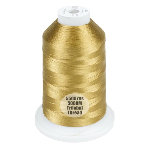 Simthread 5500Yds/5000M 40WT Polyester Embroidery Thread Brass 328