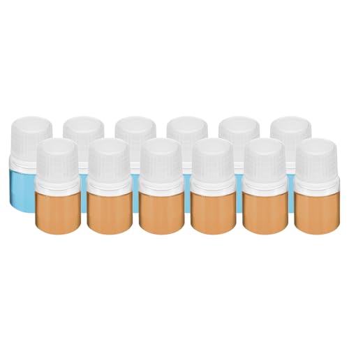 PATIKIL 12Pcs 15ml Reagent Bottles, PP Wide Mouth Round Bottles with Screw Cap for Lab Water Reagent Liquids Solid Sample Storage Seal, Translucent