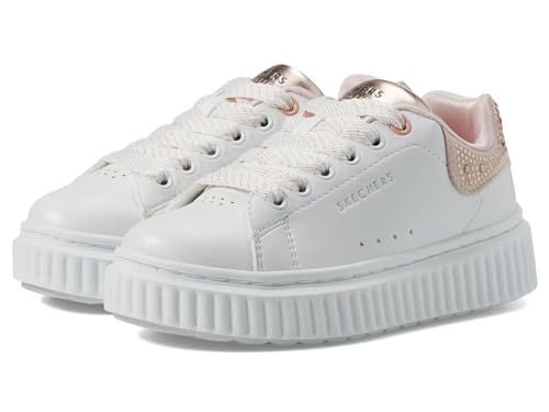 Skechers Kids Girls Hi Ridge Sneaker, White/Rose Gold, 5 Big Kid2