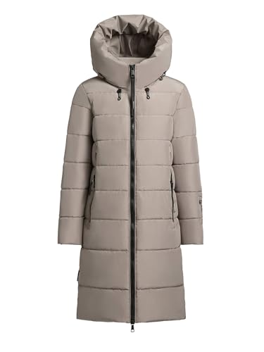 khujo - Abrigo de invierno para mujer – Jilias 5 – Abrigo acolchado – Chaqueta de invierno, Crudo, M