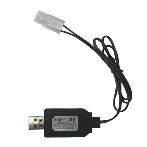 9.6V Battery Charger Cable,Compatible for Tamiya KET-2P Compatible RC Cars, RC Excavator，RC Tanks, RC Boats and Other Remote Control Toys for Universal 9.6V Lipo Battery USB Charger
