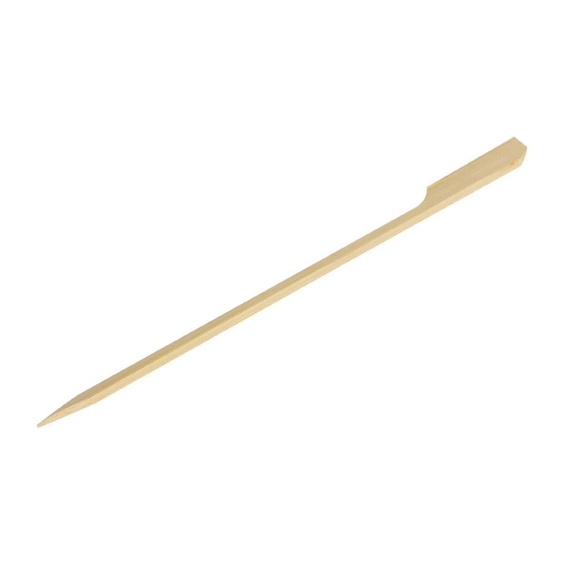 Fiesta Compostable Biodegradable Bamboo Paddle Skewers for Kebabs Barbecue Burgers Buffets 150mm / 6 inch | Pack of 100 | DK394