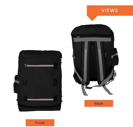 Image of SSBC Heavy Duty Large Delivery Bag | E-Kart & Food Delivery Bag | Professional Logistics Courier Delivery Backpack I 128Litre Capacity Waterproof,26 * 13 * 16Inches (Black )
