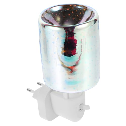 Gatuida 1pezzi Scaldacandele Elettrico Vetro Dazzle Color Senza Fumo Bruciatore di Cera Lampadina Scaldafragranze Elettrico Spina UK per Casa Contemporanea Ufficio Spa
