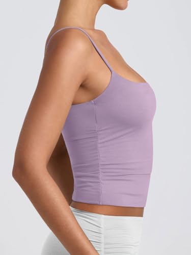 Image of PINKMSTYLE Women's Basic Double Lined Scoop Neck Tank Tops Adjustable Cami Tank Summer Sleeveless Tops