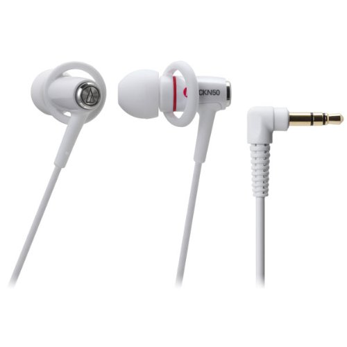 Audio Technica ATH-CKN50 Premium Compact Line in Ear Headphones (White)