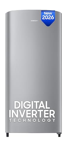Image of Samsung 183 L, 2 Star, Digital Inverter, Direct-Cool Single Door Refrigerator (RR19H20C2GS /NL, Gray Silver, Single Touch Defrost, 2026 Model)