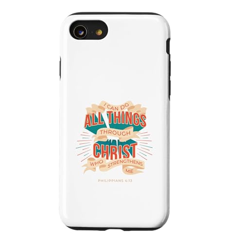 Philippians 4:13 Christian Scripture Faith Verse �X�}�z�P�[�X iPhone SE (2020) / 7 / 8 �p