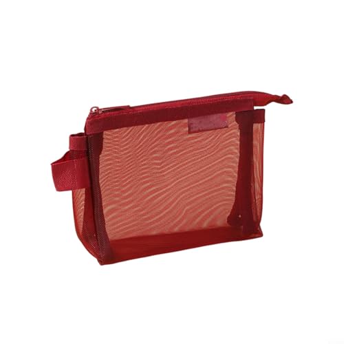 NINMORTH Bolsa de malla de nailon retro para mini almacenamiento, para tarjetas de monedas compactas, llaves, auriculares, bolsa organizadora de cables, estuche portátil de 12,7 x 10,5 cm (5)