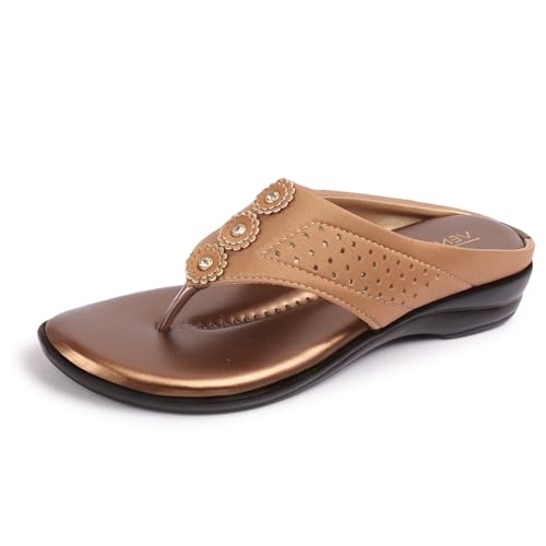 Vendoz Women Casual Beige Flat Sandals (L611BG-36)