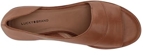 Lucky Brand Women's Serkie D'Orsay Sandal Heeled, Latte, 7 | Image 4