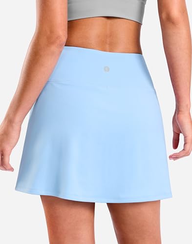 Image of SANTINY 13.5 inch /15 inch Skorts for Women with 2 Pockets High Waisted A Line Casual Pickleball Golf Skort Athletic Tennis Skirt