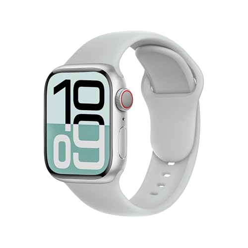 Bracelet Apple Watch Series 10 sport original gris lune résistant