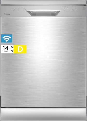 Midea SF 3.60N PRO Geschirrspüler 60cm Freistehend & Unterbaufähig Silber