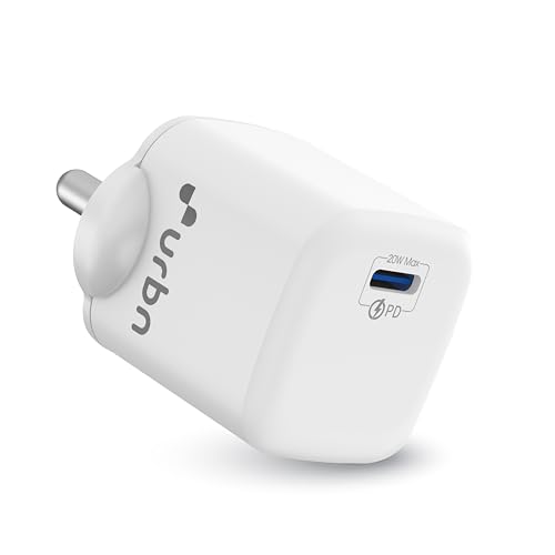 Image of URBN 20W USB-C iPhone Charger | Ultra-Fast Type C Power Delivery PD Adapter with GaN Technology | for iPhone 17 /16 /15 /14 /13 Pro Max, Mini, Samsung Galaxy, Google Pixel, iPad & More (White)