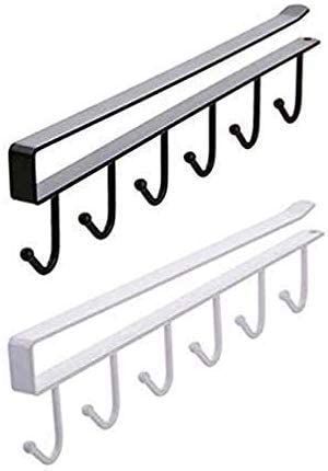 Divik 6 Hooks Hanger Door Cabinet Hook Ceiling Mounted Hanger Hook Rack Multifunction Metal Hanging Hooks Kitchen Cabinet Cup Cooker Towel Storage Holder (1)-image-16