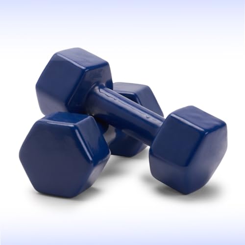 Image of Vinyl Dumbbell 5Kg x 2 Blue
