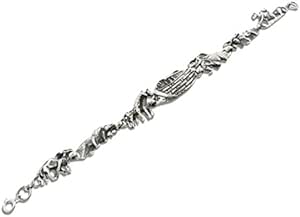 Pulsera De Media Caña Para Mujer Con Strass Plata Ley | El
