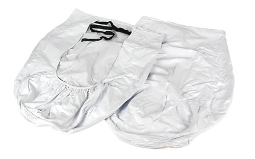 Camco 45322 Vinyl RV Wheel & Tire Protector, 1 Pair (27 inches-29 inches, White)