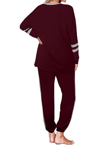 Image of Aloodor Sweatsuit for Women 2 Piece Outfits for Womens Crewneck Sweatshirts Pullover
